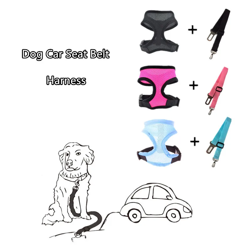 

Hot selling Adjustable Puppy Dog Car Seat Belt & Harness for Dogs Cat Pet Vehicle Safety Seat Belt/Life Belt Teddy Yorkie Leash