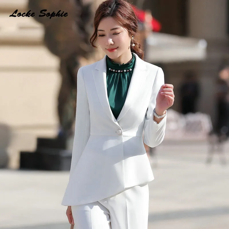 Women's Plus size Blazers coats 2019 Spring cotton blend irregular Small Suits jackets ladies Skinny office Blazers Suits coats