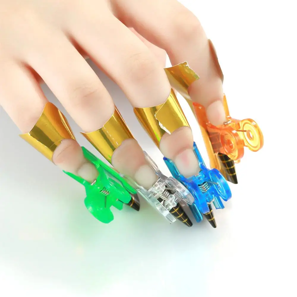 1 шт. скрепляющие зажимы для ногтей, кончики для французского дизайна ногтей, бумага для наращивания ногтей, кривой формирующий зажим