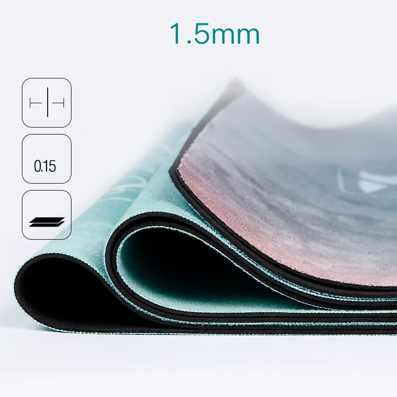 Printed Yoga Mat Natural Rubber 183*68cm*1.5mm Anti Slip Foldable Goodgrip Exercise Mat For Fitness Pilates Gymnastic Travel Mat