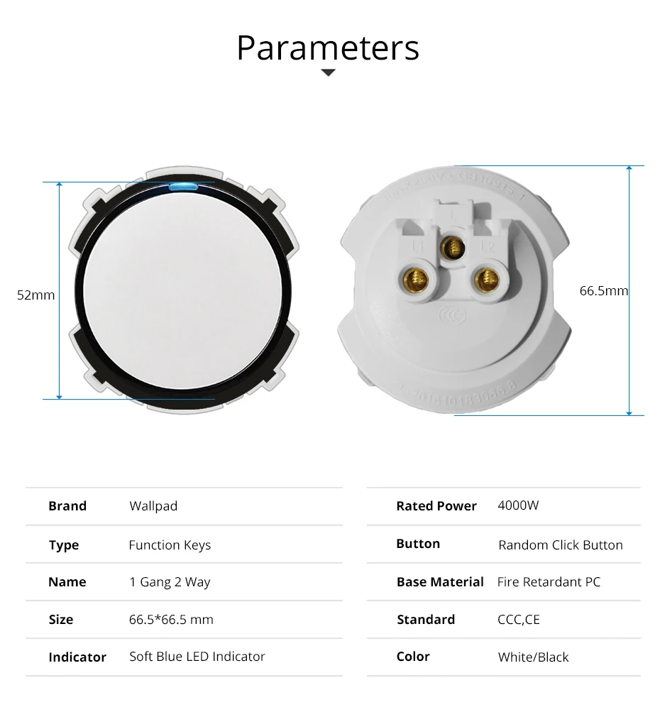 Wallpad 1 банда 2 пути настенный светильник светодиодный индикатор-переключатель функция ключ только свободное сочетание