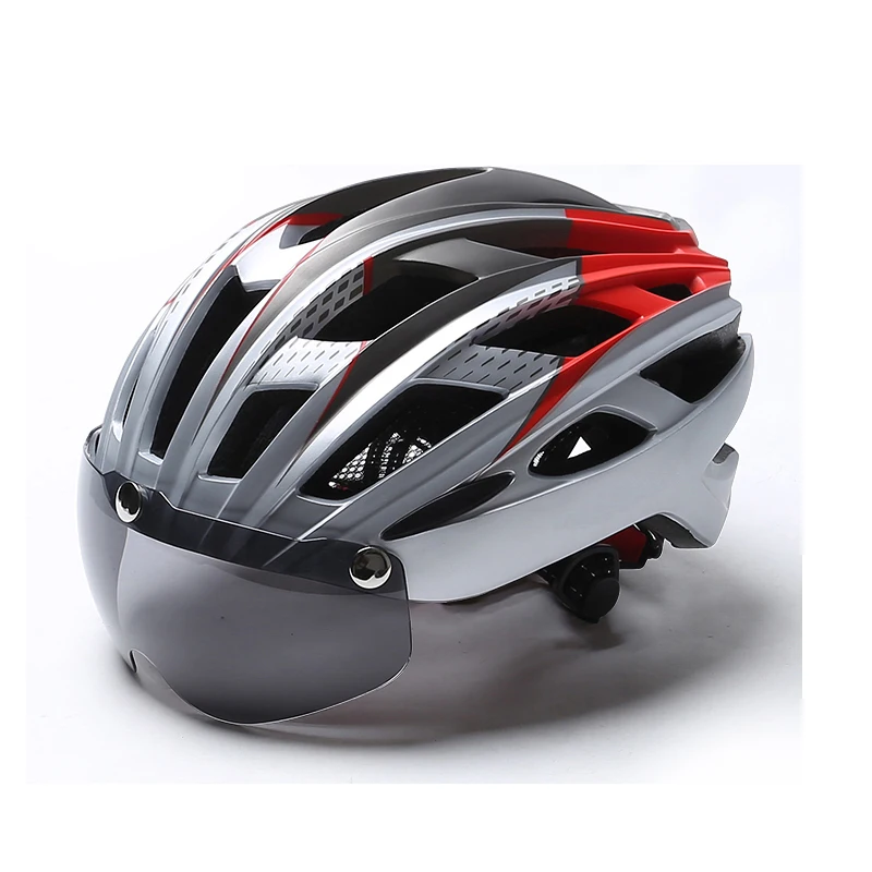 Szelyia cycling helmet lens sunglasses visor bicycle helmet casco