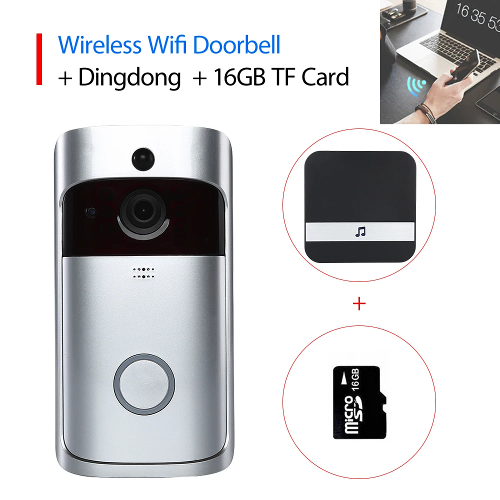 

Smart Wireless Wifi Security Doorbell Video Door Viewer Call Ring Door bell with Camera Digital DH Night Vision Door Bell Camera