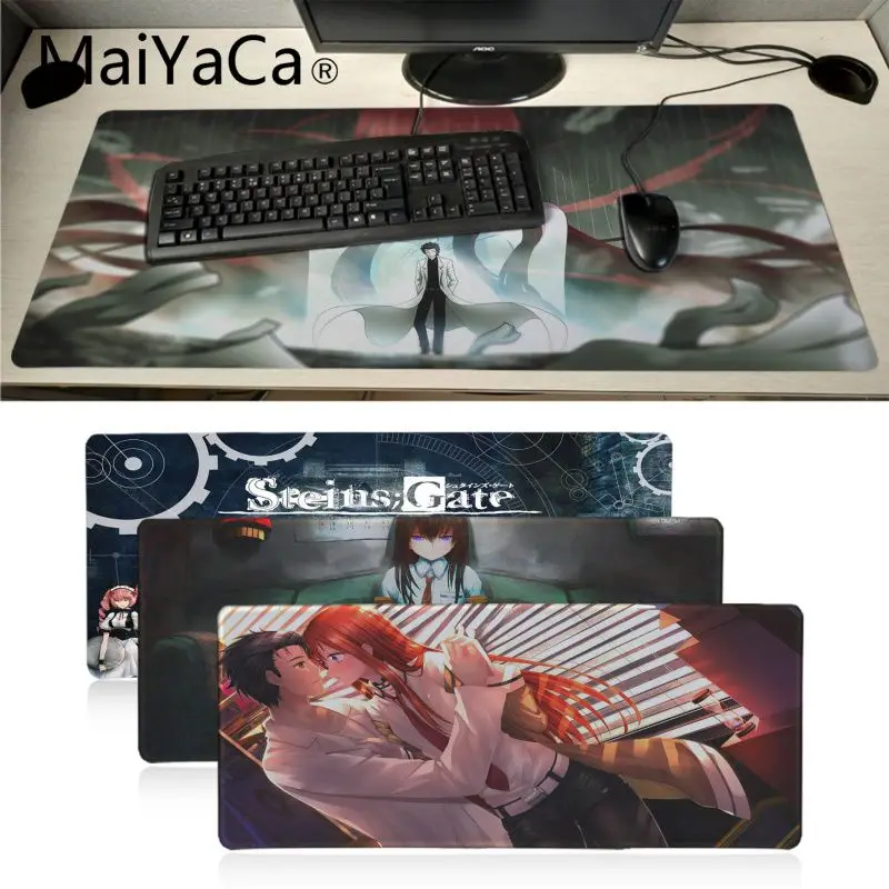 

Maiyaca steins gate Durable Rubber Mouse Mat Pad large mouse pad computer desk mat for alfombrilla gaming pad mouse muismat