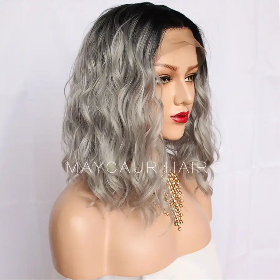 perruque femme couleur grise