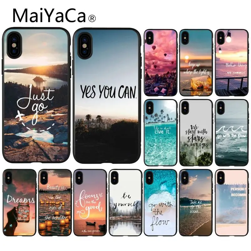 

MaiYaCa Far mountain sea hot air balloon and light printing Phone Case for iPhone X XS MAX 6 6S 7 7plus 8 8Plus 5 5S XR