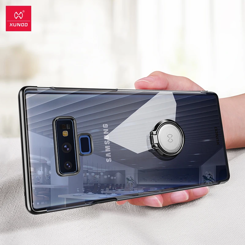 

XUNDD Ultra thin phone case for Samsung Galaxy Note 9 Electroplated phone cover with magnetic ring holder Luxury Jazz