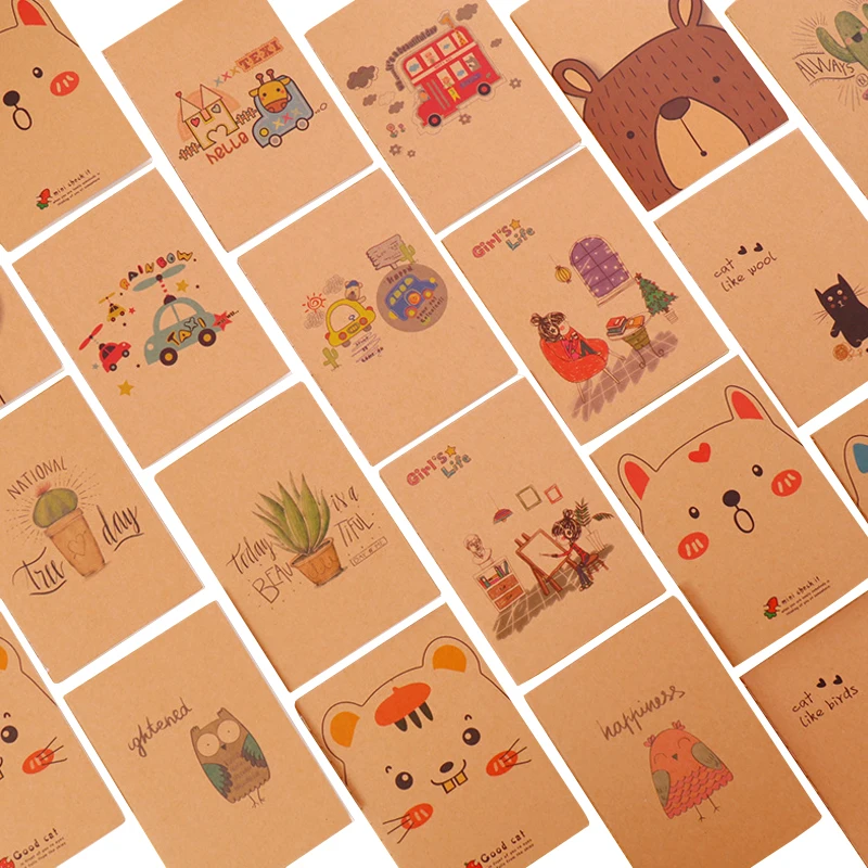 

40pcs/lot Vintage Small Notebook Paper Book Diary Notebook Students Stationery 64K Wholesale