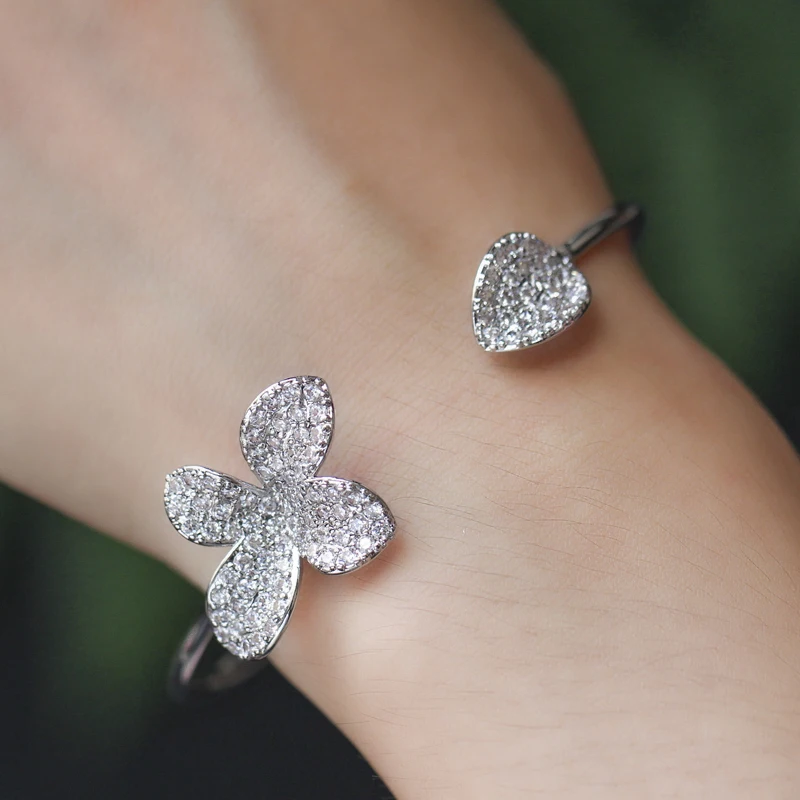Flower Open Cuff Bangle 8