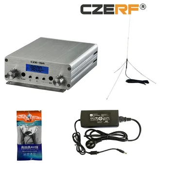 

CZE-15A FU-15A fm broadcast transmitter 15W 88Mhz - 108Mhz + GP1 Antenna with 15 meter cable+ Power Source