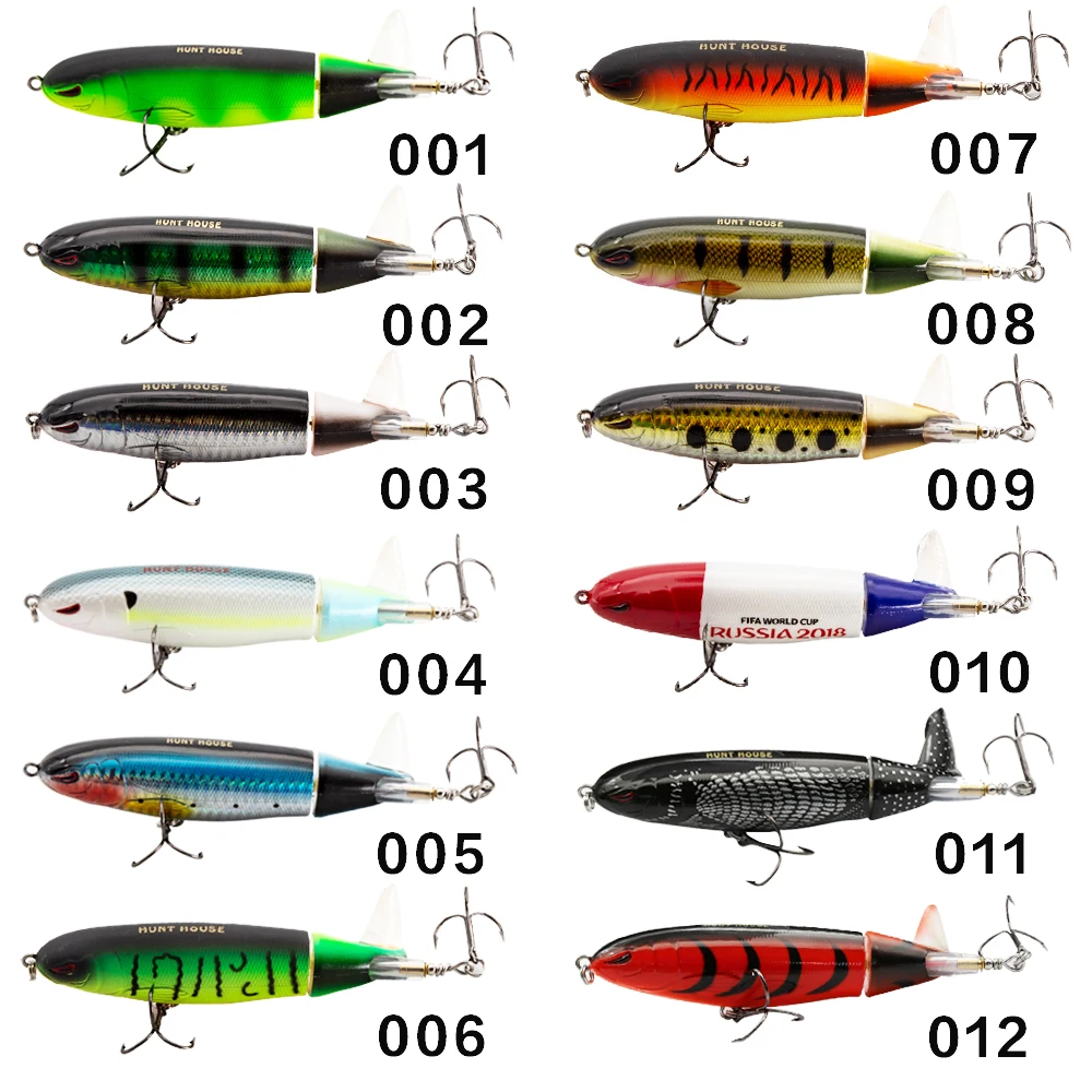 Hunthouse الهائل plopper توبواتر الصيد إغراء لينة الدورية الذيل 90 مللي متر 130 مللي متر ABS المواد VMC هوك ل البحر المياه العذبة الصيد