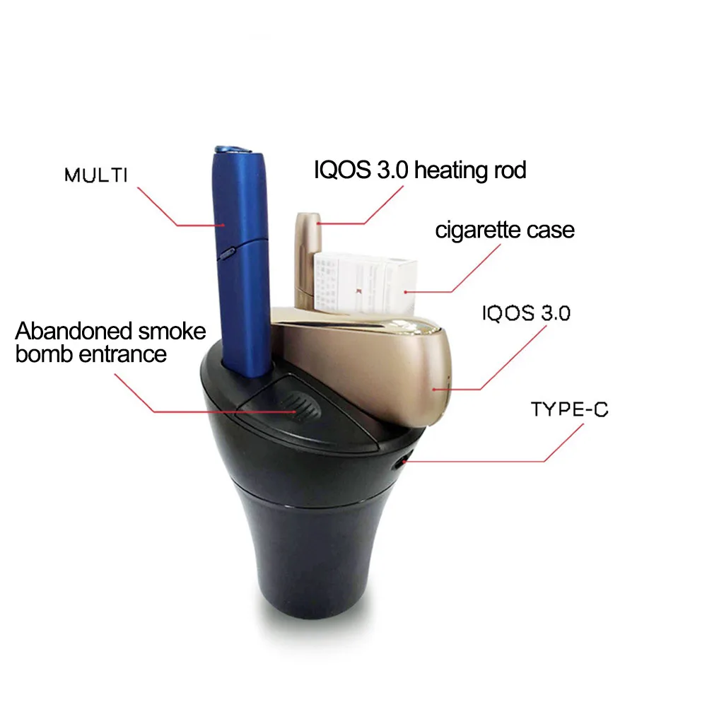 Автомобильное зарядное устройство 2 в 1 JINXINGCHENG Type C для IQOS 3 0/Multi 0 из АБС