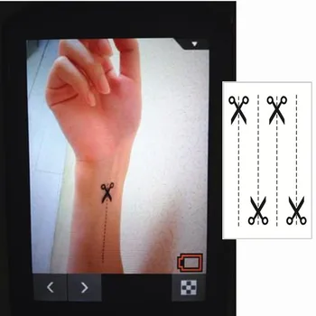 

SHNAPIGN Scissors Flash Tattoo Hand Sticker 10.5*6cm Small Waterproof Henna Beauty Temporary Body Sticker Art FREE SHIPPING