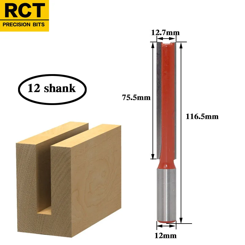

1 pc 12 Shank Extra long 3" Blade 1/2" Cutting Dia. Straight Router Bit Woodworking cutter Tenon Cutter for Woodworking