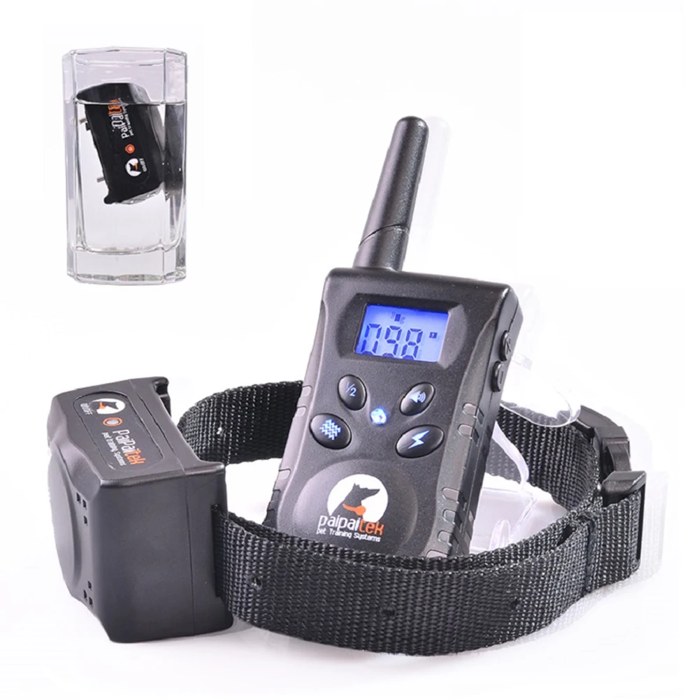 Training Collar for dogs Electric Shock+Vibration+Light+Word OF Command