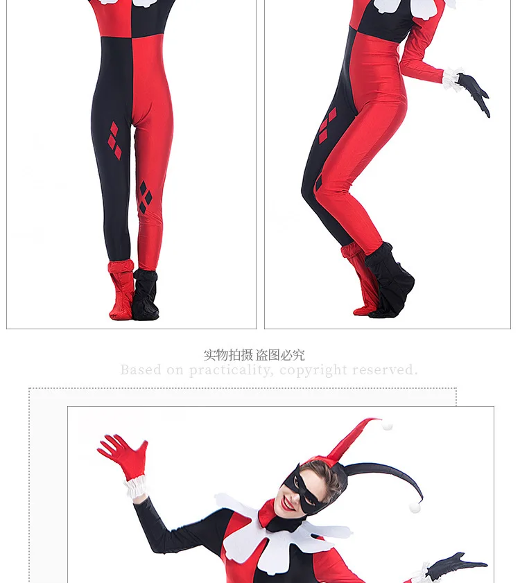 Cosplay&ware Batman Squad Harley Quinn Cosplay Costumes Woman Jumpsuit Halloween Fancy Sexy Circus Performance Clown Dress -Outlet Maid Outfit Store