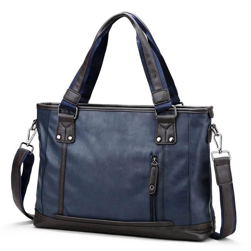 Деловая мужская сумка на плечо, рабочие синие портфели для мужчин, сумки-мессенджеры, дизайнерский портфель 40 см, кожаная сумка, мужские Офисные Сумки