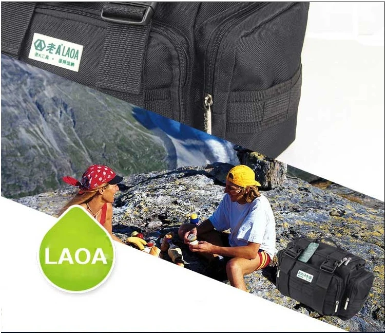 LAOA Electrician Bag 15 Inch Double Layers Thicken Top Wide Mouth Oxford Waterproof Wear-resisting Bag Tools Bag bike tool bag