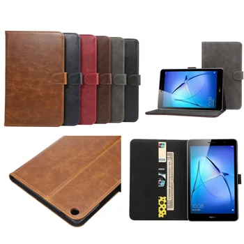 

For Huawei MediaPad T3 8.0 PU Leather Wallet Case Cover Slim 8'' Tablet Fundas KOB-L09 KOB-W09 Honor Play Pad 2 Protective Stand