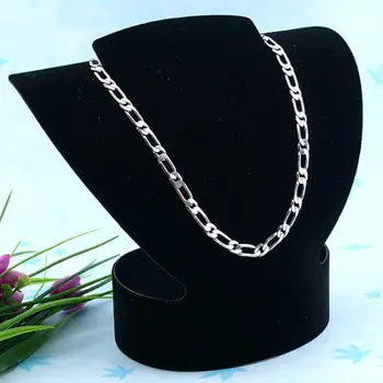 

De Bijoux 10pcs 200mm Dismountable Black Velvet Plastic Bust Necklace Jewelry Display Stand Holder,Fashion Jewelry Display
