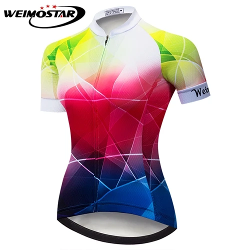 Weimostar Cycling Jersey Women downhill jersey mtb Jersey Bicycle Short Sleeve Breathable Cycling Clothing Ropa Ciclismo - Цвет: CD5808