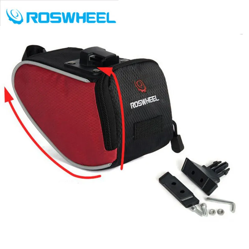 ROSWHEEL Bike Bicycle Saddle Bag Tail Rear Pouch Outdoor Cycling Seat Storage