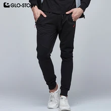 GLO-STORY, мужские эластичные штаны с кулиской, спортивные штаны, мужские повседневные уличные трикотажные штаны, MRT-6211
