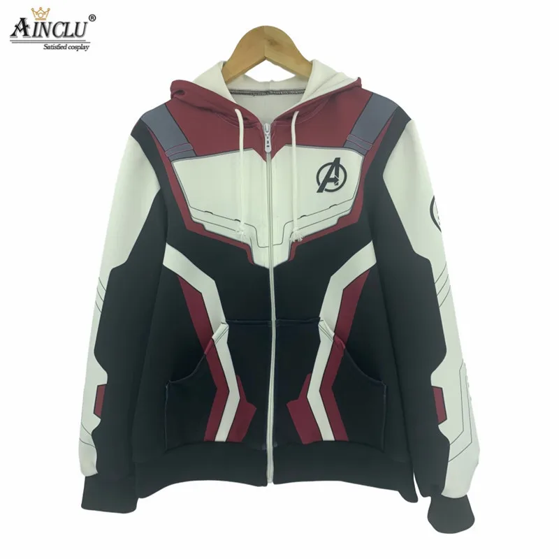Ainclu Avengers Endgame Quantum Realm Sweatshirt Cotton Jacket Tech Hoodie Cosplay Costumes Superhero Hoodies Fancy Suit/Tops
