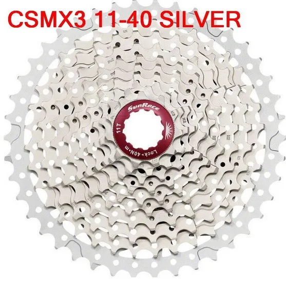 Sunracing CSMS3 CSMX3 11-40T 11-42T 10 скоростной широкий коэффициент велосипед mtb свободного хода 40t 42t кассета - Цвет: X3 11-40T silver