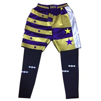 

2018 Handmade Suicide Squad Jared Leto Joker Cosplay Costume Btman Leggings +Short Unisex Any Size