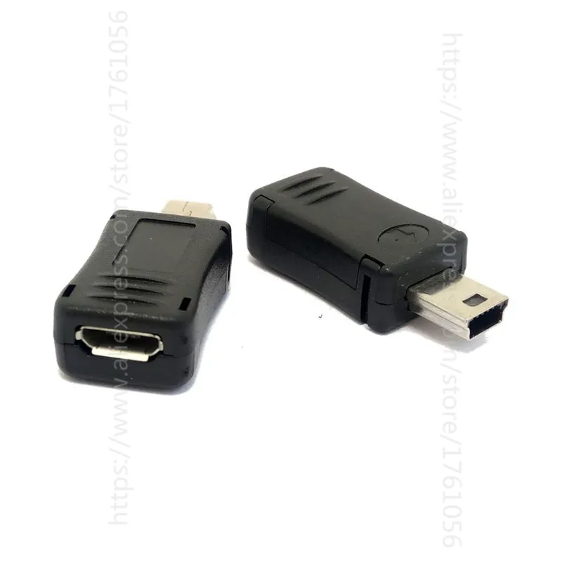 2 шт. USB 2,0 F/M Mini A 5 Pin 5 p штекер для Micro B 5 pin 5 P гнездовой разъем адаптера Кабельный разъем