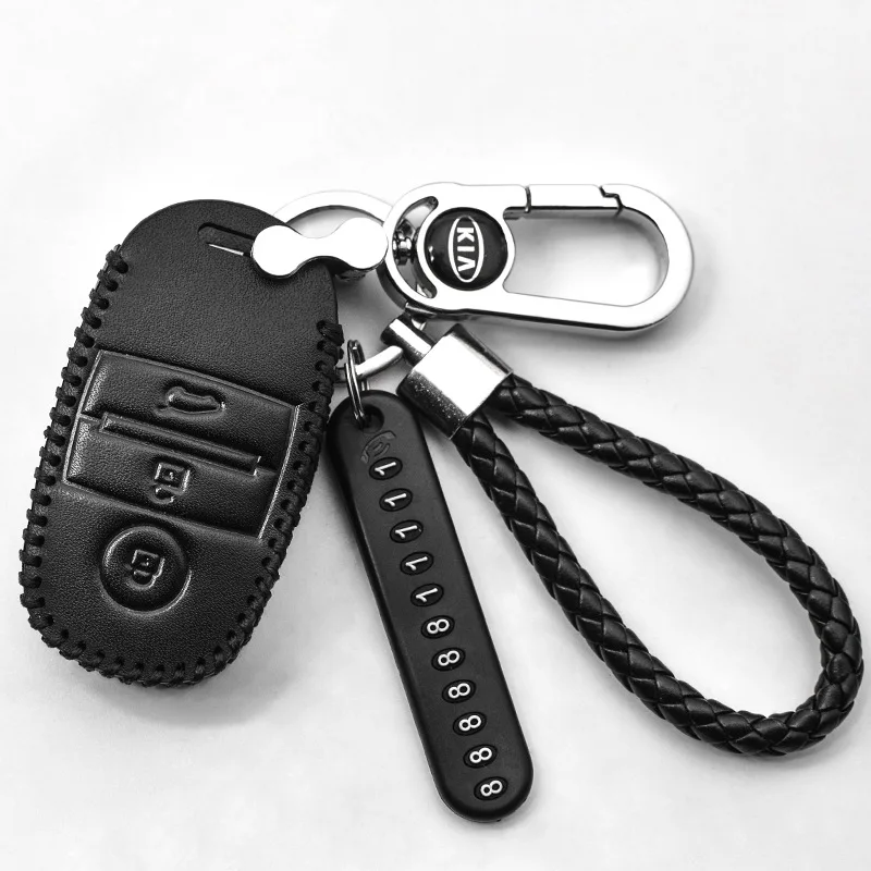 

Genuine Leather KIV Car Key Holder Case For K4 K3S K5 KX3 KX5 Housekeeper Organizer Automobile Car Keys Holder