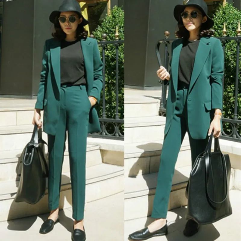 

2017 spring and summer suit women fashion OL leisure Slim suit suit suit jacket nine pants suit