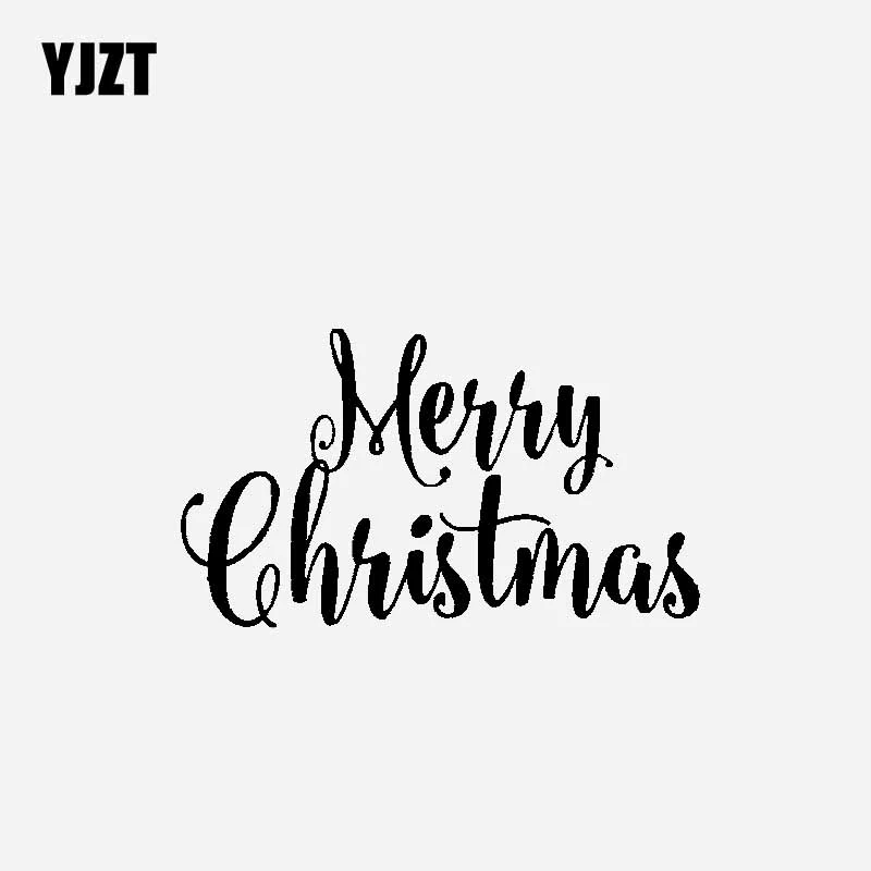 Yjzt 17 4cm 10cm Merry Christmas Font Creative Design Congratulate Vinyl Decal Car Sticker Black Silver C23 0148 Car Stickers Aliexpress