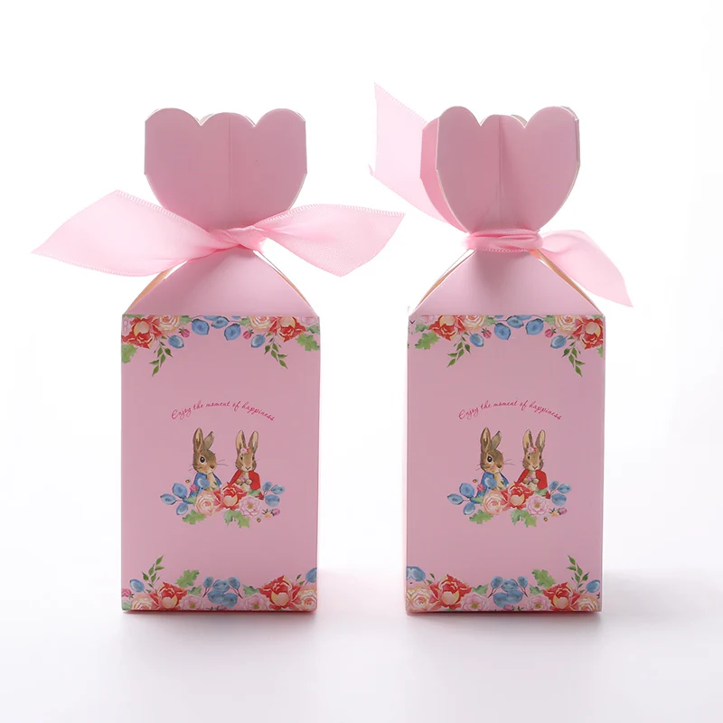 30 шт./лот, градиентный цвет, небольшая коробка для сладостей с лентой, Сумка с феей, бумажная коробка, подарочные коробки, коробка для торта, Свадебная вечеринка, принадлежности для детского душа - Цвет: M10