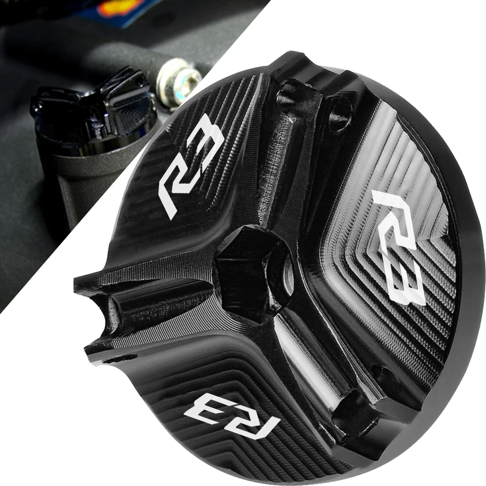 

Popular New Motorcycle Engine Oil Drain Plug Sump Nut Cup Oil Fill Cap Cover for YAMAHA YZF R3 R-3 R 3 2015 2016 2017