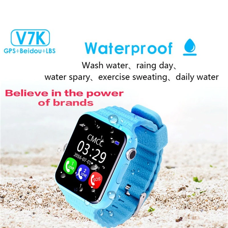Children Security Anti lost GPS Tracker Waterproof Smart Watch V7K 1 54 Screen With Camera Kid