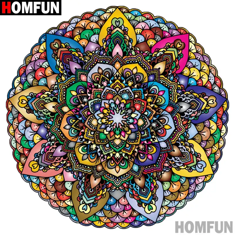 Алмазная 5d картина HOMFUN религиозная Мандала вышивка крестиком с полными