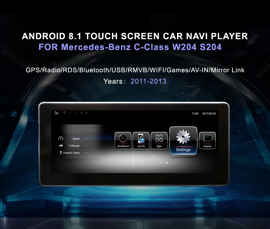 Discount 10.25" C Class W204 2013 for Mercedes Benz Android 8 touch screen GPS Navigation monitor stereo radio multimedia player display 0 Discount 10.25" C Class W204 2013 for Mercedes Benz Android 8 touch screen GPS Navigation monitor stereo radio multimedia player display 0