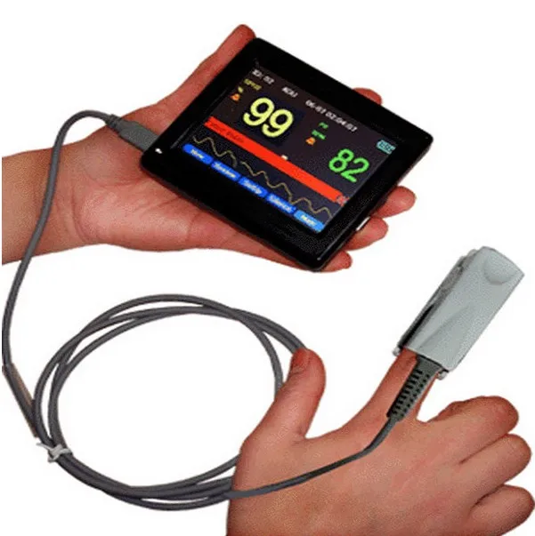 

SPO2 Pulse Rate Oxygen Monitor CO2 Analyzer Table Digital Finger Pulse Oximeter With Oximeter Probe