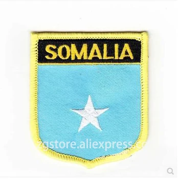 

Hot Sale ! Embroidery Patches National flag Emblem Patches Somalia Flag Iron on 7X6CM NGQ1170