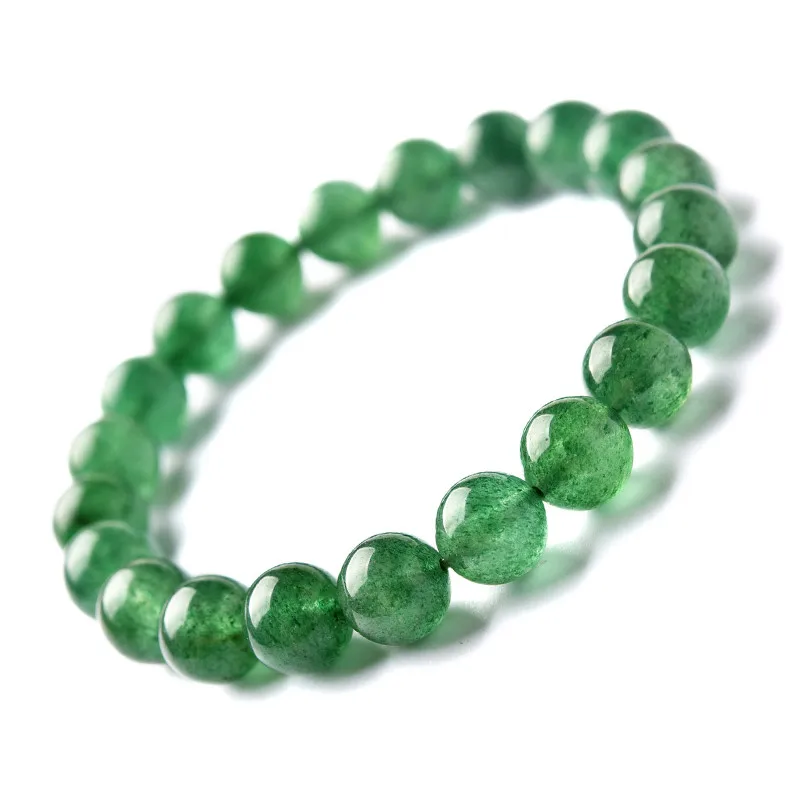 

Fine Green Strawberry Crystal Bracelet Female 9mm Rose Crystal Single Ring Crystal Hand