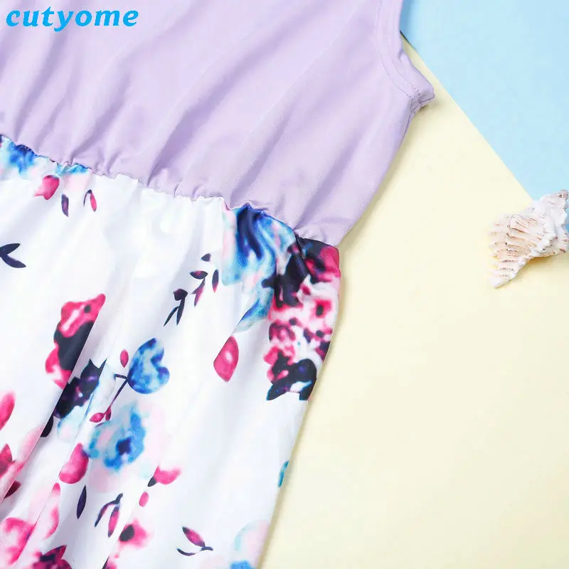 Summer Family Matching Outfits Mother and Daughter Dresses Patchwork Dress Kids Mom Daughter Floral Dress Matching Clothes 2018 Summer Family Matching Outfits Mother and Daughter Dresses Patchwork Dress Kids Mom Daughter Floral Dress Matching Clothes 2018