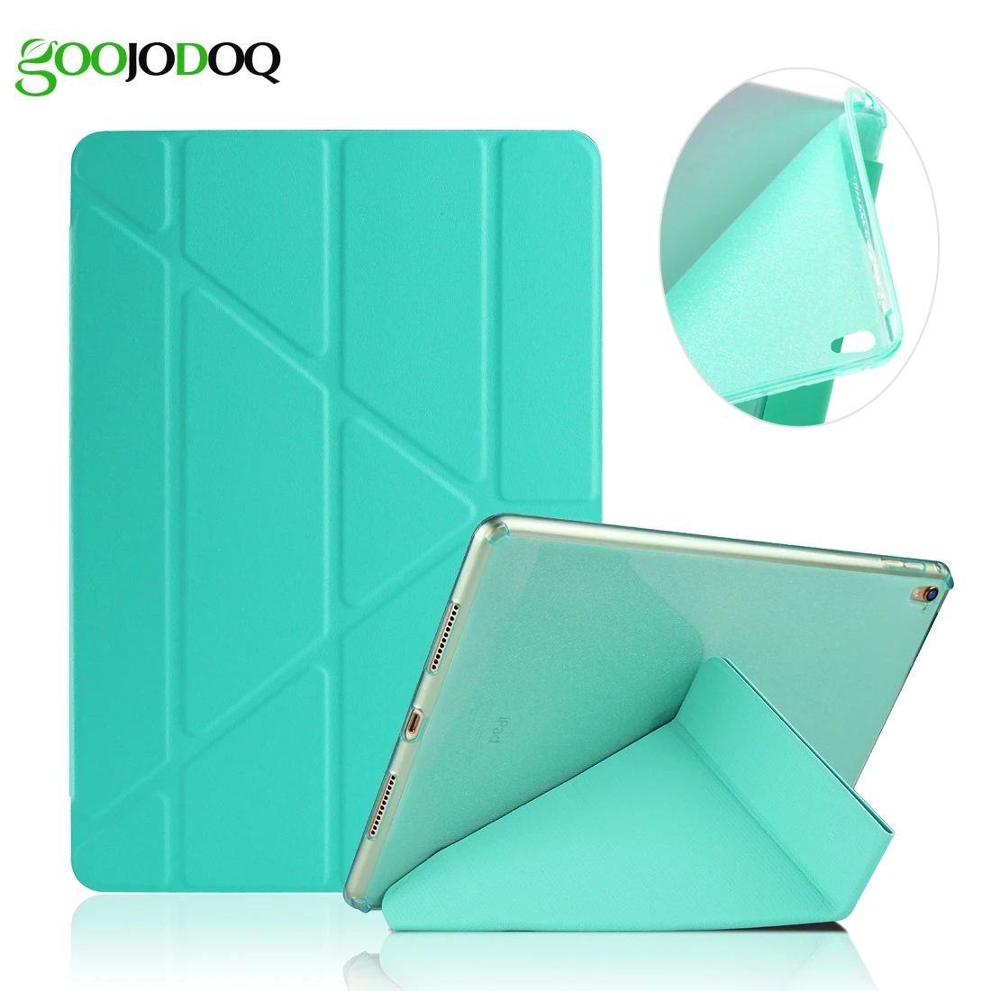 

Case For iPad Pro 9.7 / iPad 2 3 4 PU Leather Smart Cover, [Multiple Stand + Glitter Silicone Soft Back] for iPad 4 Case