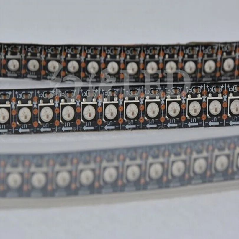 

Individually addressable 1m 5m waterproof ip67/ip30 5050 rgb 30 60 144 led/m 5v ws2811 ws2812 ws2812b led strip black/white pcb