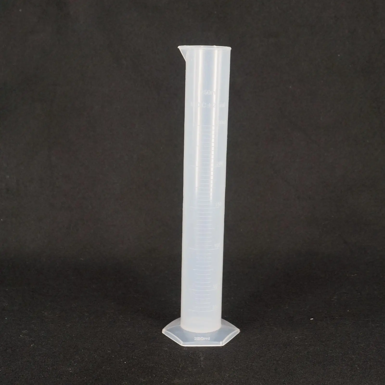 

250ml Graduated Labrotary Plastic PP Liquid Mearsuring Cylinder with Spout