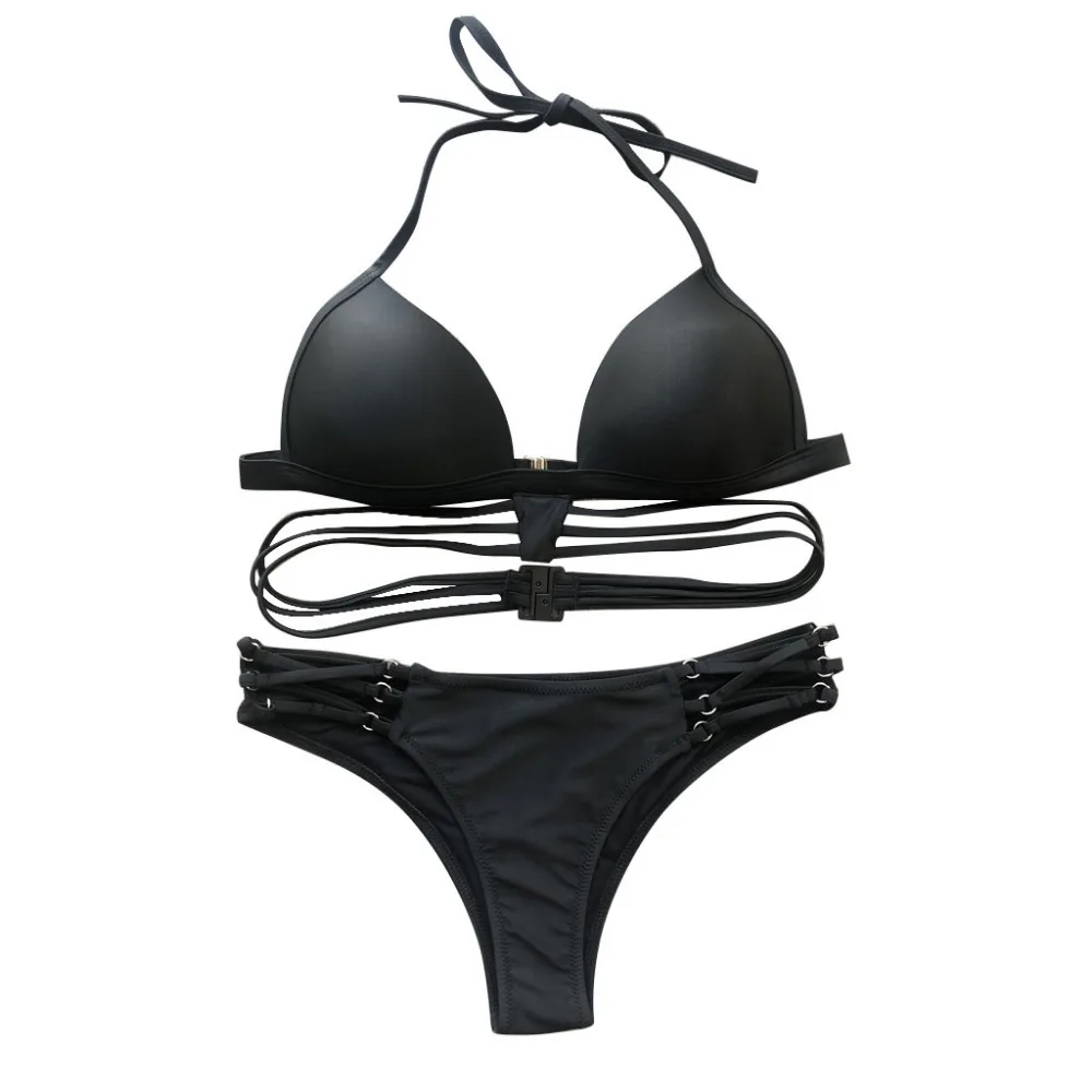 2019 woman summer casual sports sexy bikini set bronzing split beach swimsuit suit push up pretty bikinis e fatos de banho 40J5 (4)