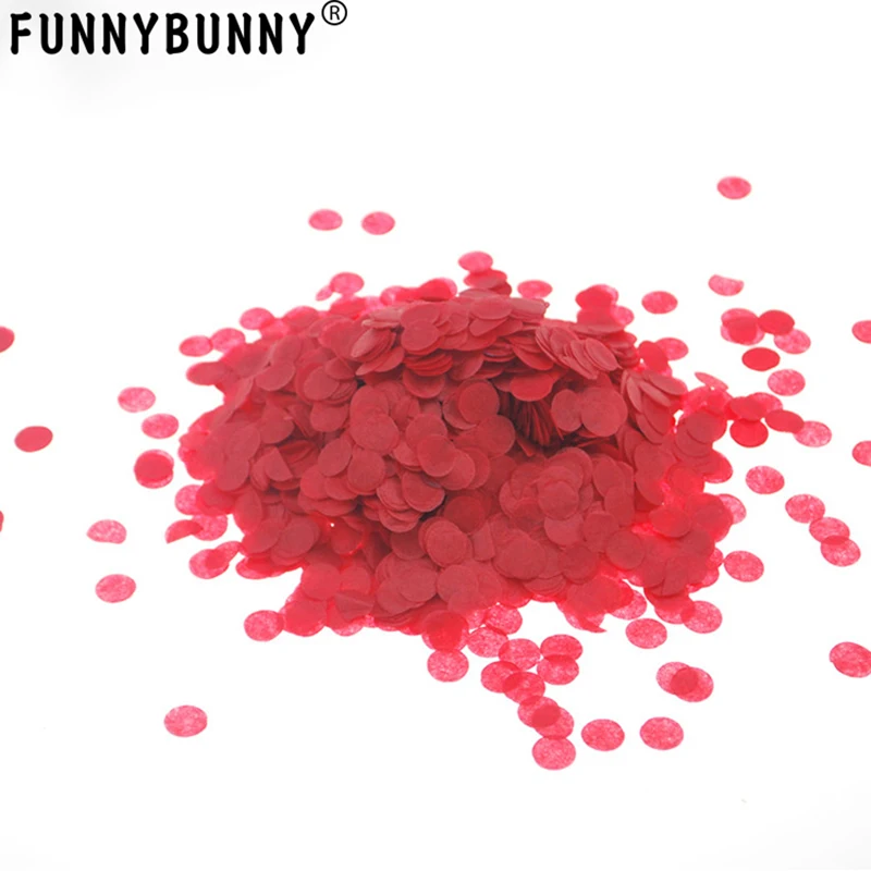 

Premium 1cm Tissue Paper Confetti Balloon Tissue Paper Party Table Confetti - 10 Grams (White, red, Light pink,Sky blue)