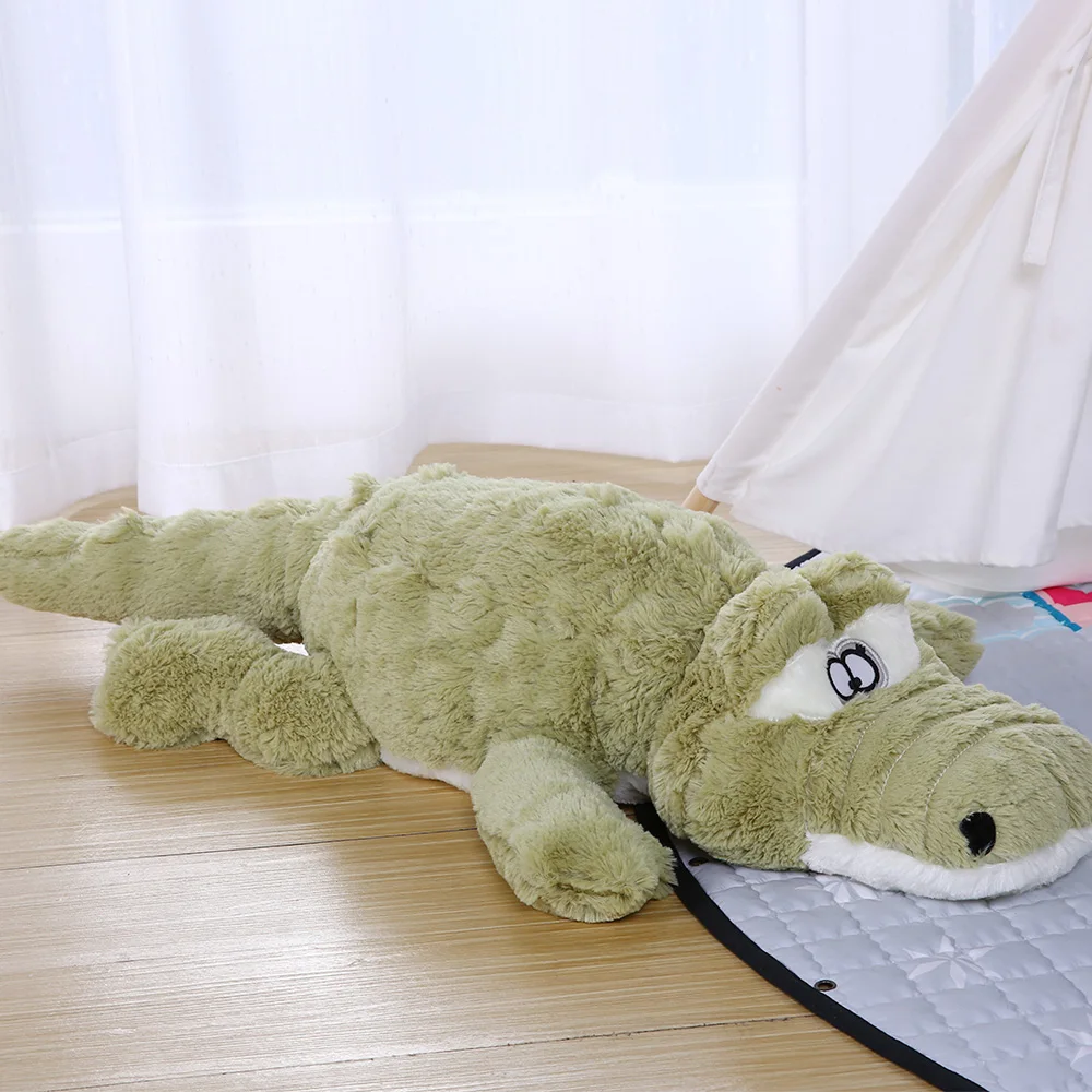 Kawaii Big Anti stress Plush Toy Green Crocodile Soft Sleep Pillow Baby