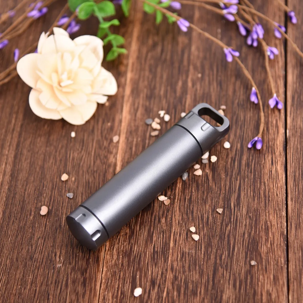 Portable Waterproof Capsule Seal Bottle Stainless Steel Outdoor Survival Pill Box Container Capsule Pill Bottle Tank pill box